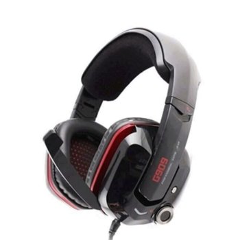 Слушалки Somic G909-BK, микрофон, гейминг, виртуален 7.1 съраунд, 40мм високоговорители, 20Hz - 20KHz честотен диапазон, USB, черни | JAR Computers Somic G909-BK