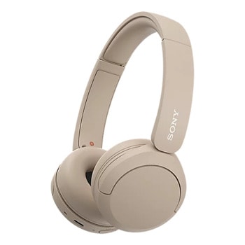 Слушалки Sony WH-CH520, Bluetooth, микрофон, 30mm драйвери, до 50 часа време на работа, многоточкова свързваност, бежови | JAR Computers Слушалки Sony WH-CH520 бежови