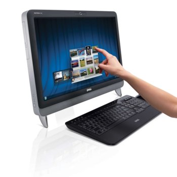 Настолен компютър PC DELL Inspiron One 2320, 23" (58.42 cm) мулти-тъч FULL HD LED & GeForce 525GT + TV Tuner (HDMI), двуядрен Intel® Core™ i3 2100 3.1GHz, 4GB, 1TB HDD, DVDRW, WiFi 802.11n, camera, безжична клавиатура & мишка, Windows7 Home Premium 64bit | JAR Computers PC DELL Inspiron One 2320