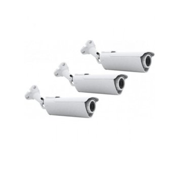 IP камера (3бр.) Ubiquiti аirCam, насочена "bullet", 1Mpix (1280x720@30FPS), обектив 4 mm, H.264, външна, PoE, RJ-45 | JAR Computers Ubiquiti airCam 3x 1Mpix outdoor