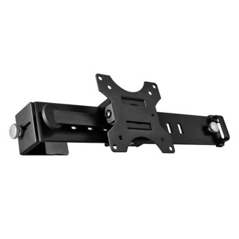 Стойка за монитор Lindy 40879, за стена, за екрани до 28", VESA до 100x100, до 8кг., кабелен водач, регулиране по височина, черна | JAR Computers LINDY 40879