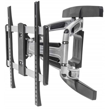 Стойка за телевизор Manhattan 461306, за стена, за екрани 32"-55", VESA до 400x400, до 50 кг, регулируема, черно-сива | JAR Computers Manhattan 461306