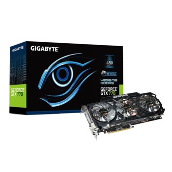 Видео карта GF GTX 770, 4GB Gigabyte N770OC-4GD, PCI-E 3.0, DDR5, 256bit, HDMI, 2xDVI, DisplayPort | JAR Computers GF GTX 770