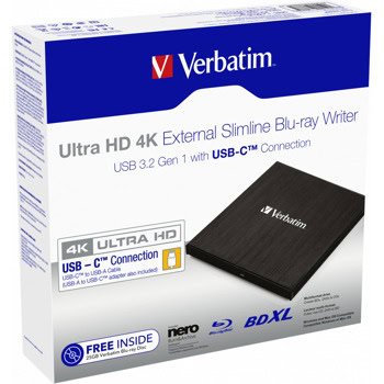 Verbatim 4K Blu-ray Writer USB-C 43888