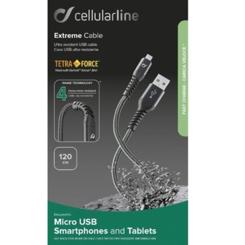 Cellular Line Tetra Force micro USB 120cm
