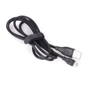 Кабел Royal YOURZ 167/1PX-02 Black, от USB Type A(м) към Micro USB Type B(м) 1m, черен | JAR Computers Royal YOURZ -167/1PX-02 silikon Black 21015026