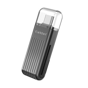 Четец на карти Earldom ET-OT97, USB Type-C, SD/SDHC/SDXC/MicroSDHC/MicroSDXC, черен | JAR Computers Четец за карти Earldom ET-OT97