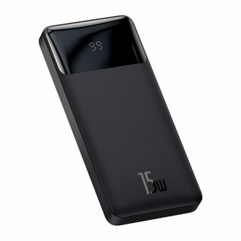 Bъншна батерия /power bank/ Baseus Bipow Black (PPDML-I01), 10 000mAh, черна, 2x USB-A, 1x USB-C, LED дисплей image