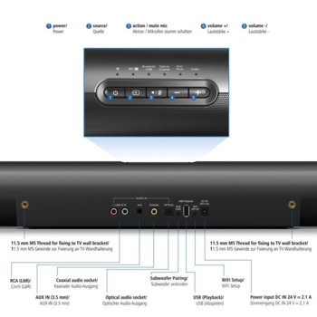 Smart Soundbar система HAMA SIRIUM4000ABT, черна