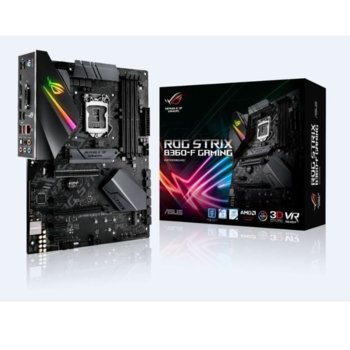 Дънна платка ASUS ROG STRIX B360-F GAMING, B360, LGA1151, DDR4, PCI-E (HDMI&DP)(CFX), 6x SATA 6Gb/s, 2x M.2 Socket, 1x USB 3.1 Gen 2 Type-C, ATX | JAR Computers Дънна платка ASUS ROG STRIX B360-F GAMING
