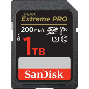 Карта памет 1TB SDXC, SanDisk Extreme Pro, Class 10 U-3, скорост на четене до 200MB/s, скорост на запис до 140MB/s | JAR Computers SanDisk Extreme PRO 1TB SDSDXXD-1T00-GN4IN
