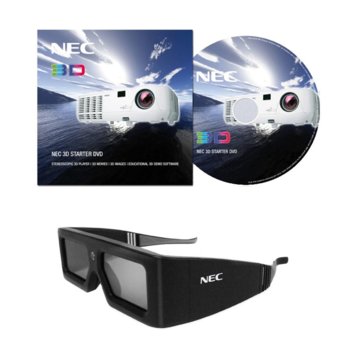 NEC 3D Starter Kit - 3D очила & софтуер