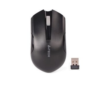 Мишка A4Tech G3-200NS WL, оптична (1000 DPI), безжична, USB, черна | JAR Computers A4 G3-200NS WL