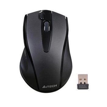 Мишка A4tech V-Track G9-500FS, оптична (1000 dpi), безжична, USB, черна, безшумни бутони image
