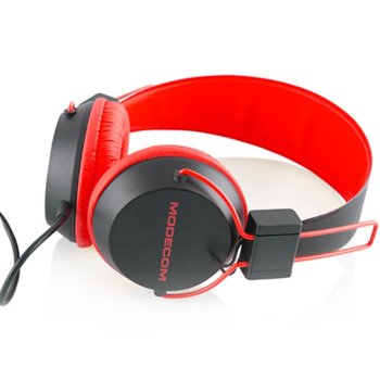 Слушалки Modecom MC-400 Circuit, микрофон, червени | JAR Computers Слушалки с микрофон Modecom MC-400 Circuit червени