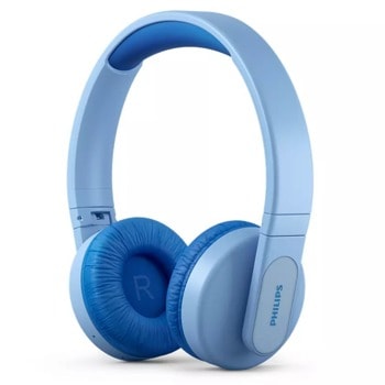 Слушалки Philips TAK4206BL/00, безжични, Bluetooth, 32mm драйвери, до 25 часа време на работа, сини | JAR Computers Philips TAK4206BL/00