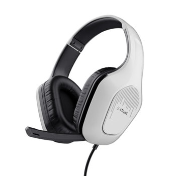 Слушалки Trust GXT 415PS Zirox, микрофон, 3.5mm жак, 50mm драйвери, гейминг, бели | JAR Computers Слушалки Trust GXT 415PS Zirox White 24993
