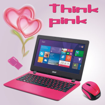 Лаптоп 11.6" (29.46 cm Acer Aspire E3-112-C29Y, розов, в пакет с мишка Genius 9000R и Флаш памет PNY Key Pink, четири-ядрен Intel Celeron N2940 1.83/2.25 GHz, HD LED Display (HDMI), 4GB, 500GB HDD, USB 3.0, Windows 8.1, 1.4 kg | JAR Computers Acer Aspire E3-112 NX.MRMEX.007 Mouse USB Flash