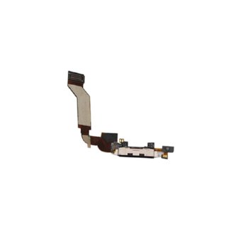 Захранващ лентов кабел за Apple iPhone 4S, бял | JAR Computers iPhone 4S Charging port flex cable ribbon White