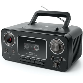 Радиокасетофон MUSE M-182 RDC, CD/CD-R/CD-RW, черен | JAR Computers MUSE M-182 RDC Радиокасетофон