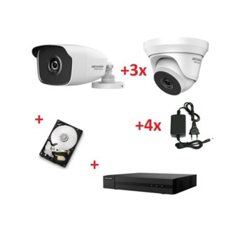 HikVision 1x Bullet + 3x Turret + DVR + 1TB + 4x a