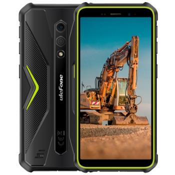 Смартфон Ulefone Armor X12 (зелен), поддържа 2 SIM карти, 5.45" (13.84cm) HD+ дисплей, четириядрен Mediatek Helio A22 2GHz, 3GB RAM, 32GB Flash памет(+microSD слот), 13 + 8 Mpix камери, Android, 257g | JAR Computers Ulefone Armor X12 3/32GB Green