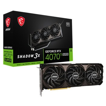 Видео карта Nvidia GF RTX 4070 Ti Super, 16GB, MSI Shadow 3X, OC, PCI-E 4.0, GDDR6X, 256-bit, DisplayPort, HDMI | JAR Computers Palit GeForce RTX 4070 Ti SUPER SHADOW 3X OC 912-V