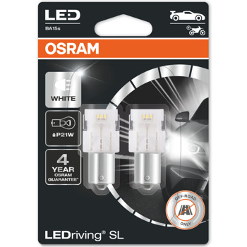 Автомобилна крушка Osram 7506DWP, 1.4W, 160lm, P21W, BA15s, LED, 2 броя в опаковка | JAR Computers Osram 7506DWP 1.4W 160lm 7506DWP