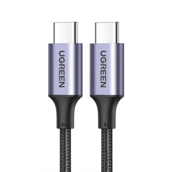 Кабел Ugreen US316, от USB C(м) към USB C(м), 3m, 100W, черен | JAR Computers Ugreen US316