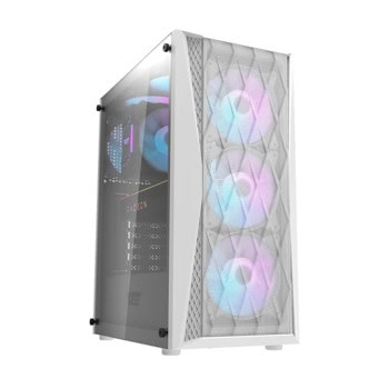 Кутия Darkflash DK352, ATX/mATX/Mini-ITX, 2x USB 3.0, 3x 120 mm FRGB вентилатора, бяла, с прозорец, без захранване | JAR Computers Кутия Darkflash DK352 бяла
