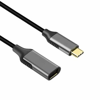 Преходник DeTech, от USB Type-C(м) към DisplayPort(ж), сив, 4K@60Hz | JAR Computers DeTech USB Type-C to DisplayPort 17837