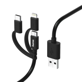 HAMA USB-A м - MicroUSB м Lightning и USB-C 1