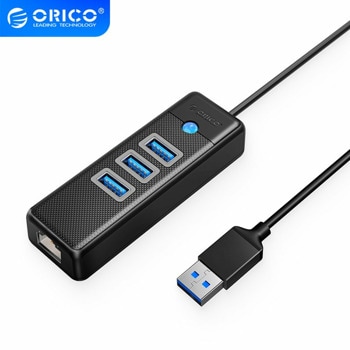Orico USB3.0 3 port + LAN 1000M PW3UR-U3-015-BK-EP