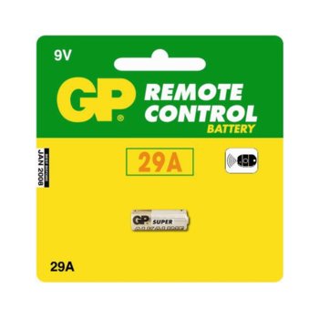 Батерии алкални GP Remote Control А29, 9V, 5 бр. в опаковка, цена за 1 бр. image