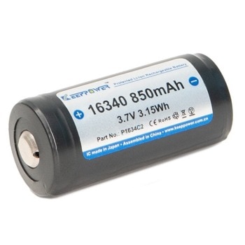 Акумулаторна батерия KeepPower KP 16340 PCM 850, 16340, 3.7V, 850mAh, Li-Ion, 1 брой | JAR Computers KeepPower 16340 PCM 850mAh 38695