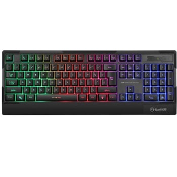 Клавиатура Marvo Gaming Keyboard K606, USB, гейминг, мембранова, черна, Rainbow подсветка image