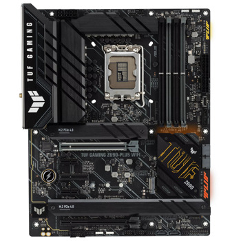 Дънна платка Asus TUF Gaming Z690-Plus WIFI (90MB1AV0-MOEAY0), Z690, LGA1700, DDR5, PCI-E 5.0, 4x SATA 6Gb/s, 4x M.2, 1x USB 3.2 Gen 2x2, Wi-Fi, Bluetooth, ATX | JAR Computers ASUS TUF Gaming Z690-Plus WIFI 90MB1AV0-MOEAY0