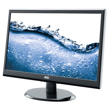 Монитор 23.6" (59.94 cm) AOC e2450Swdak, FULL HD LED, 5ms, 20 000 000:1, 250cd/m2, DVI (HDCP), колонки, черен, 3г. | JAR Computers 23.6 AOC e2450Swdak
