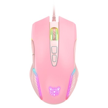 Мишка Onikuma CW905, оптична (6400 dpi), USB, розова, гейминг, 7 бутона | JAR Computers Мишка Onikuma CW905 wired pink 766