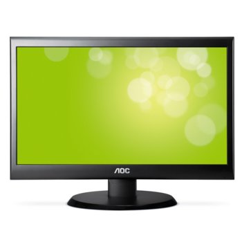 Монитор 18.5" (47 cm) AOC e950Swda, HD LED, 5ms, 20 000 000:1 250cd/m2, DVI (HDCP), черен, 3г | JAR Computers AOC e950Swda