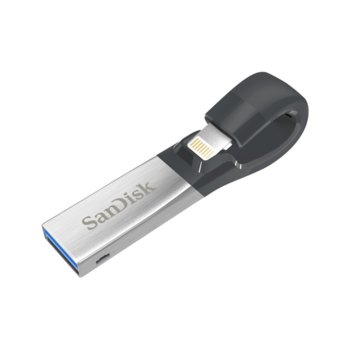Памет 32GB USB Flash Drive SanDisk iXpand, USB 3.0, Lighning(м), черна | JAR Computers SanDisk 32GB USB iXpand USB for iPhone