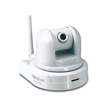 IP камера TRENDnet TV-IP410W, куполна управляема камера (PTZ - Pan/Tilt/Zoom), 640x480@30fps, 4mm обектив, MJPEG, PoE, безжична, бяла | JAR Computers TRENDnet TV-IP410W