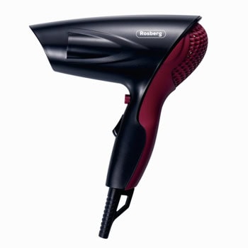 Сешоар Rosberg R51100P, 1200W, 2 скорости, защита от прегряване, студена струя, черно-червен | JAR Computers Сешоар Rosberg R51100P
