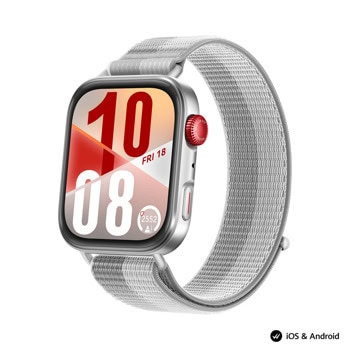 Смарт часовник Huawei Watch Fit 4 Seiya-B19F Nelon в комплект със слушалки Huawei FreeBuds SE 2, 1.82"(4.62cm) AMOLED дисплей, 10 дни време на работа, сива плетена каишка | JAR Computers Huawei Watch Fit 4 Seiya-B19F Nelon + FreeBuds 2 S