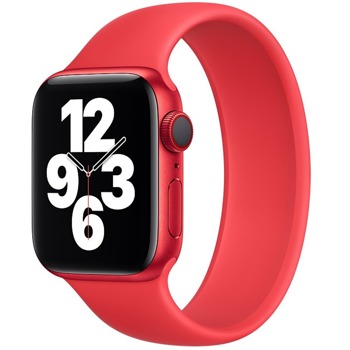 Каишка Sdesign Silicone SoloLoop Band (SDLOOP-RD-44), силиконова, за смарт часовник Apple Watch 42/44mm, червена | JAR Computers Sdesign Silicone SoloLoop Band SDLOOP-RD-44
