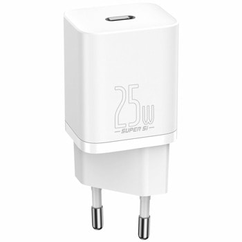 Зарядно устройство Baseus Super Si Quick, от контакт към USB C(ж), бяло | JAR Computers Baseus Super Si CCSP020102