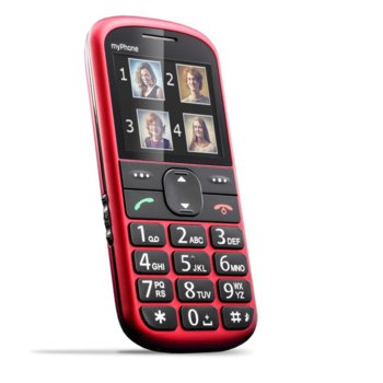 GSM MyPhone Halo 2 (червен), 2.2"(5.58cm) дисплей, 0.3 Mpix camera, Micro SD, Бутон SOS, фенерче, календар, хендсфрий, аларма, калкулатор, FM радио, 85g image