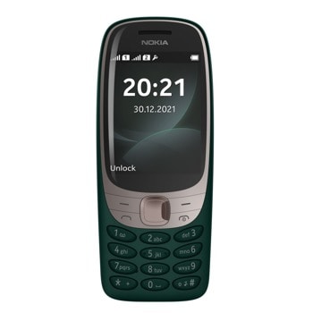 GSM Nokia 6310 (зелен), 2.8" (7.11 cm) TFT дисплей, 8MB RAM, 16MB Flash памет (+ microSD слот), 0.3 Mpix камера | JAR Computers Nokia 6310 DS GREEN