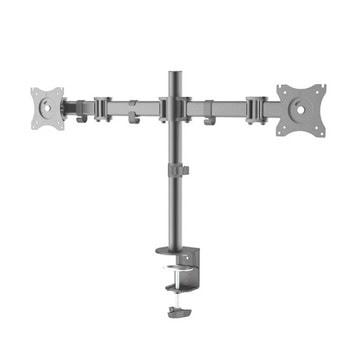 Стойка за монитор Neomounts NM-D135DSILVER, за плот, за екрани от 10" до 27", VESA до 100x100, до 8кг на монитор, за 2 бр. монитора, сребриста | JAR Computers Neomounts NM-D135DSILVER