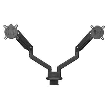Стойка за монитор One For All DM 4210, за плот, за екрани от 13" до 35", VESA до 100x100, до 10кг, регулируема, за 2 монитора, черна | JAR Computers One For All DM 4210